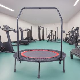 40 Inch Mini Exercise Trampoline for Adults or Kids Indoor Fitness Rebounder Trampoline with Safety Pad Max. Load 300LBS