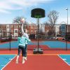 Basketball Hoop System Stand with 30in Backboard, Height Adjustable 60Inch-78Inch for Indoor Outdoor, Fillable Base with Wheels for Kids, Youth